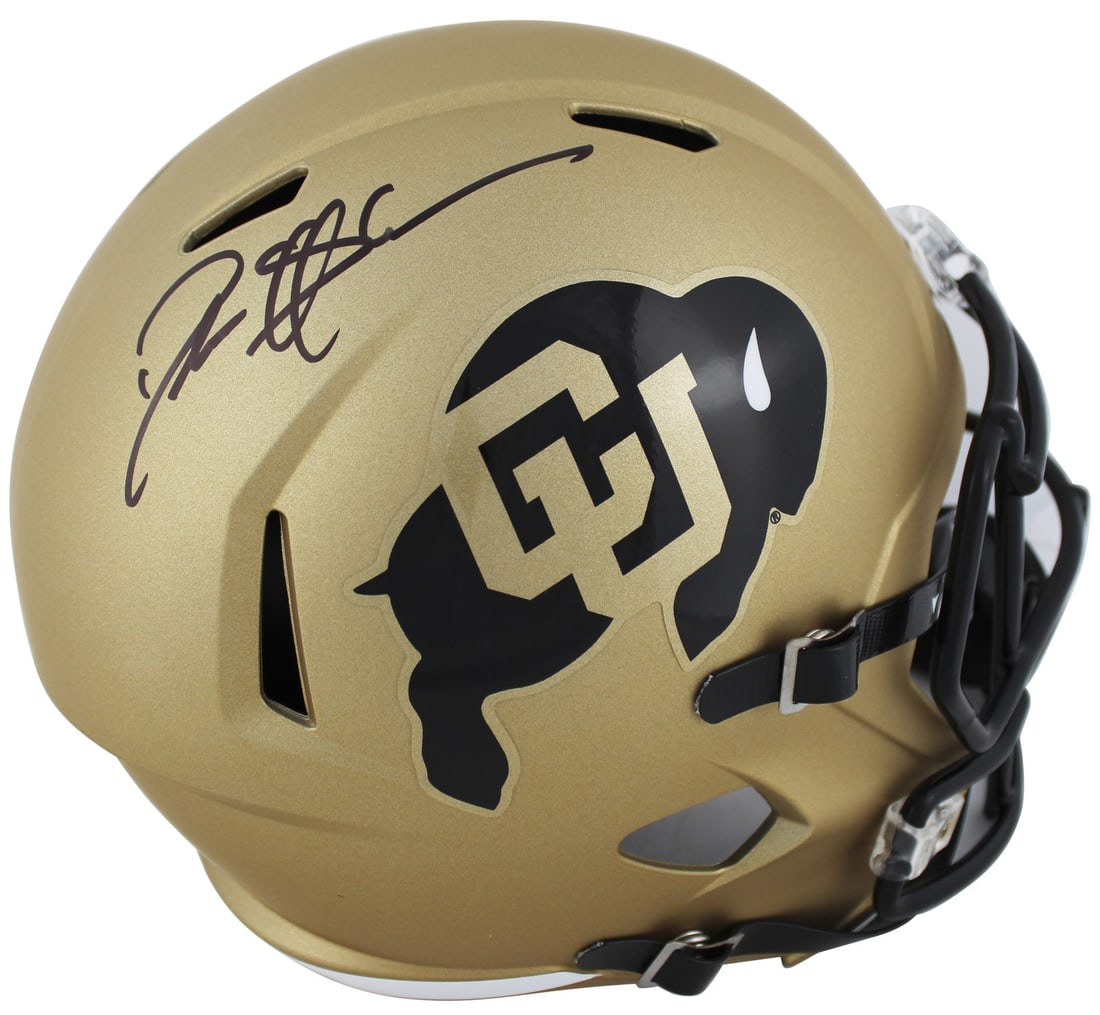 Deion Sanders BAS Witnessed Full Size Speed Rep Helmet Colorado Buffaloes (1 of 4)