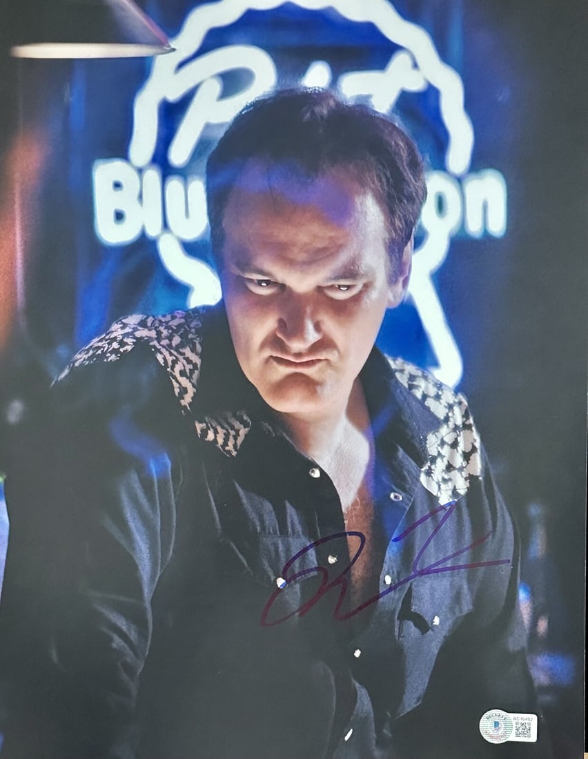 Quentin Tarantino Dusk Till Dawn Signed 11x14 Photo Auto 10 BAS LOA: Quentin Tarantino Dusk Till Dawn Signed 11x14 Photo Auto 10 BAS LOA This stunning 11x14 color photograph features the signature of acclaimed director Quentin Tarantino, known for his work on the film 