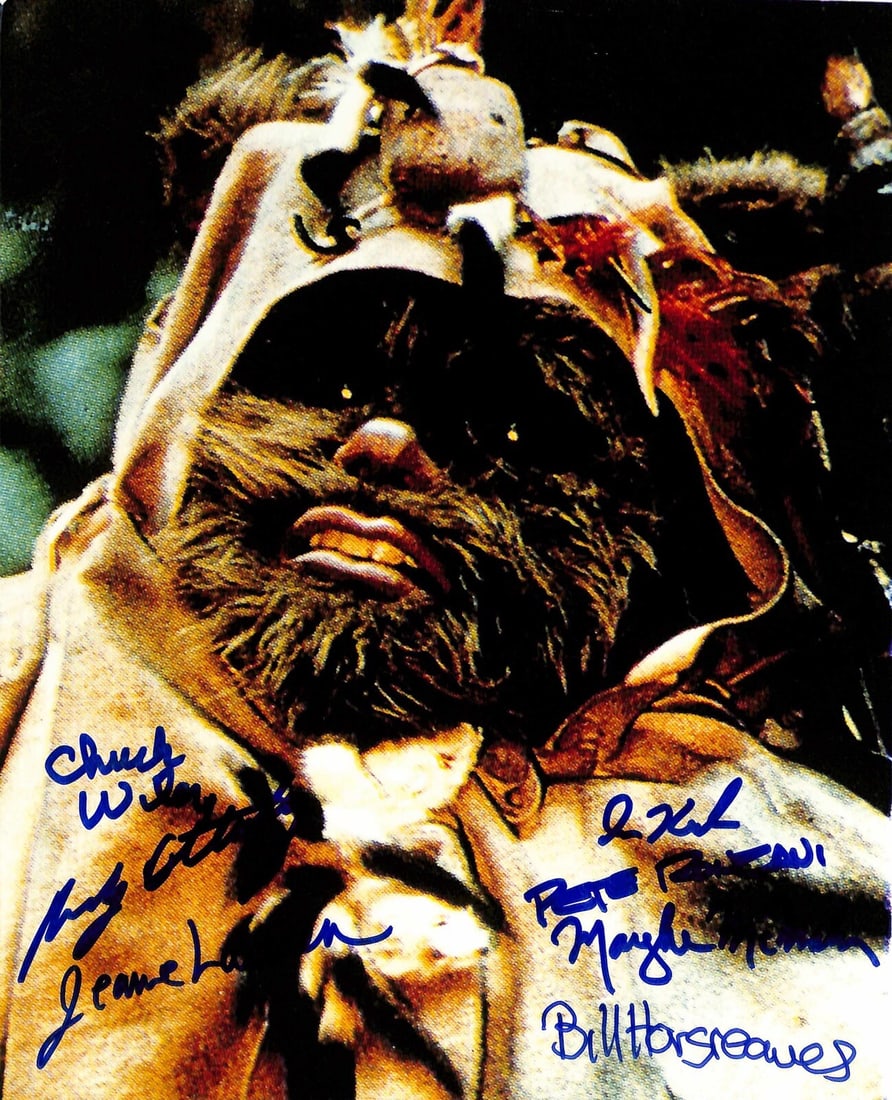 Beckett certified 8x10 Ewok photo signed by 7 ILM ROTJ designers (1 of 1)