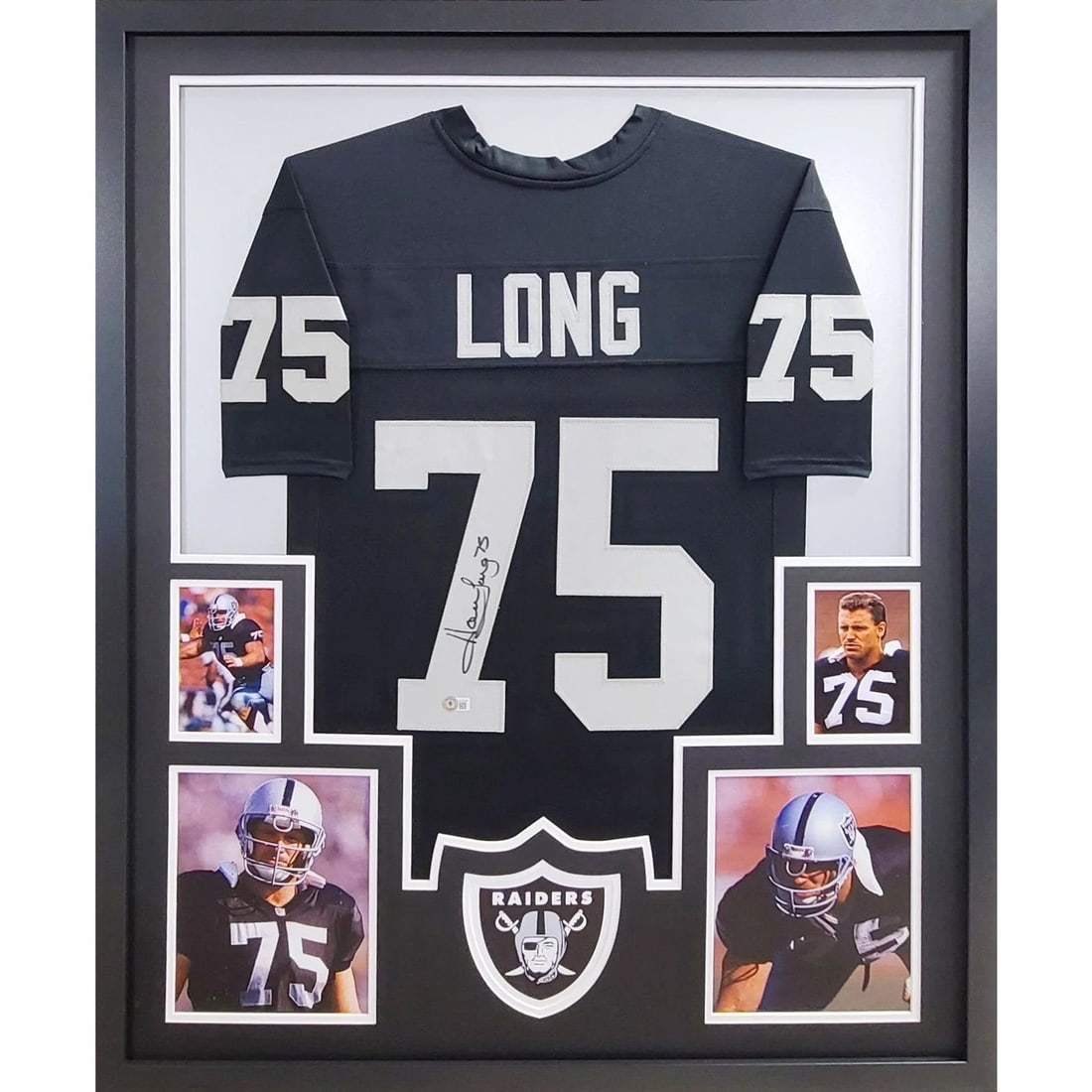 Howie Long Autographed Framed Jersey Beckett Certified Oakland Raiders: Howie Long Autographed Framed Jersey Beckett Certified Oakland Raiders This autographed Howie Long framed jersey showcases the legendary athlete's signature and is authenticated by Beckett, a trusted 