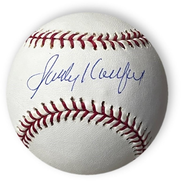 Sandy Koufax Autographed MLB Baseball Los Angeles Dodgers MLB Authentic: Sandy Koufax Autographed MLB Baseball Los Angeles Dodgers MLB Authentic This official MLB baseball is signed by Sandy Koufax, a legendary pitcher for the Los Angeles Dodgers. It is an original item, a