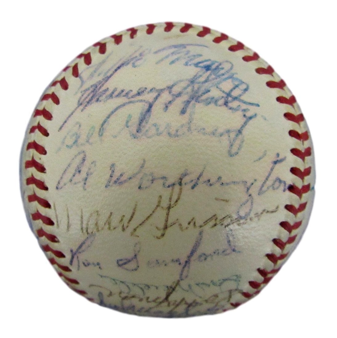 JSA authenticated 1954 Giants 32 autograph Rawlings ONL baseball W Mays (1 of 7)