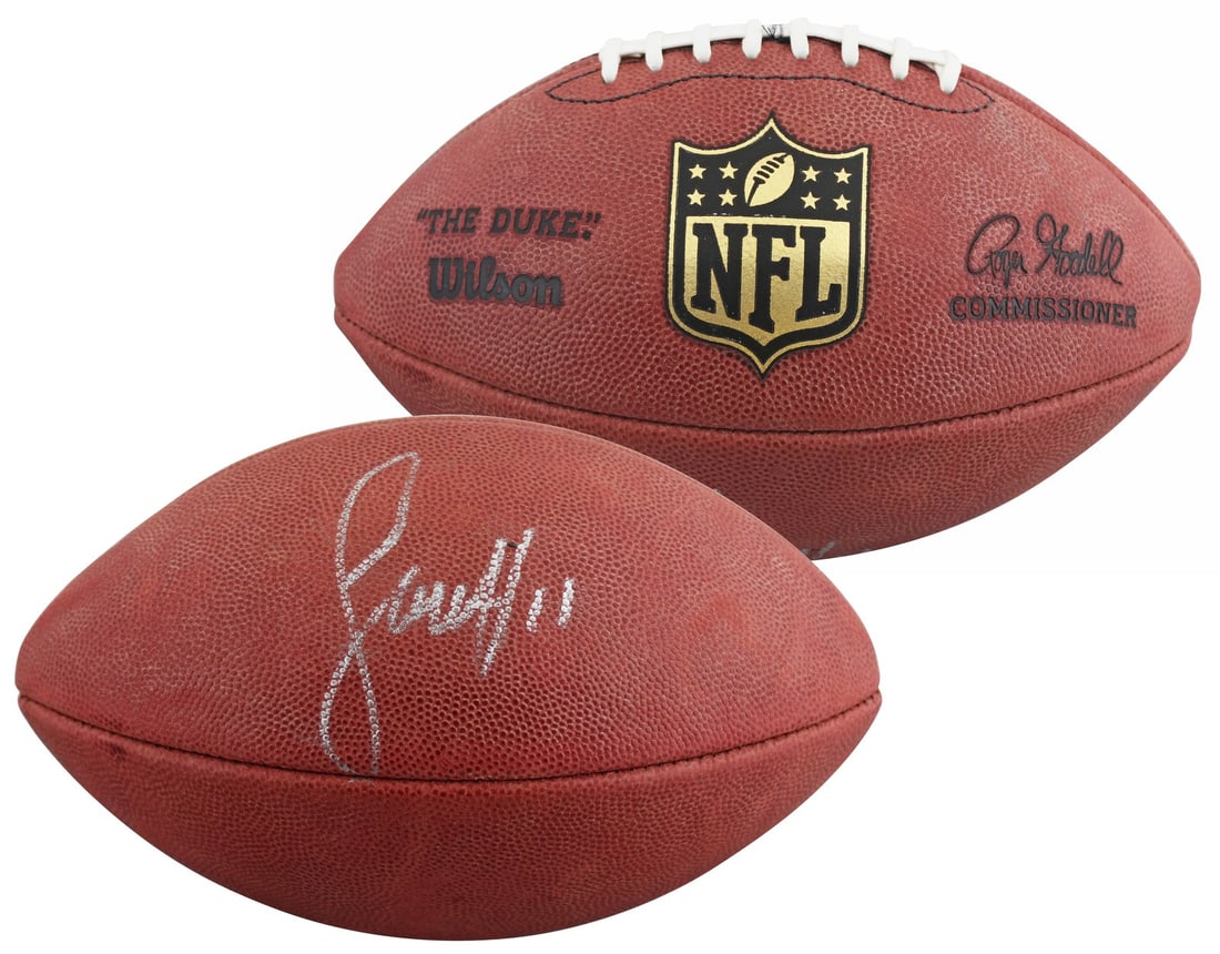 Larry Fitzgerald autographed Wilson The Duke NFL football Beckett authenticated (1 of 4)