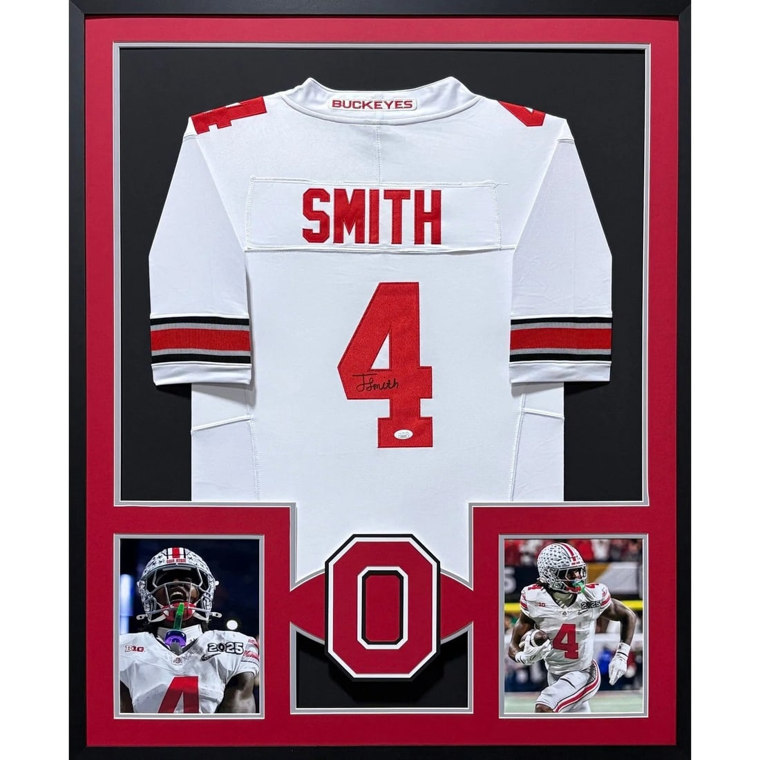 Jeremiah Smith Signed Framed Jersey JSA Authenticated Ohio State: Jeremiah Smith Signed Framed Jersey JSA Authenticated Ohio State Showcase your support for Ohio State with this stunning, autographed Jeremiah Smith framed jersey. Featuring meticulous attention to de