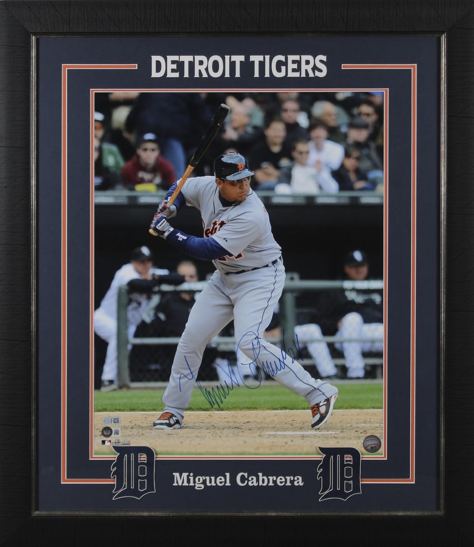 Miguel Cabrera Signed Framed 16x20 Photo Beckett BAS Detroit Tigers (1 of 2)