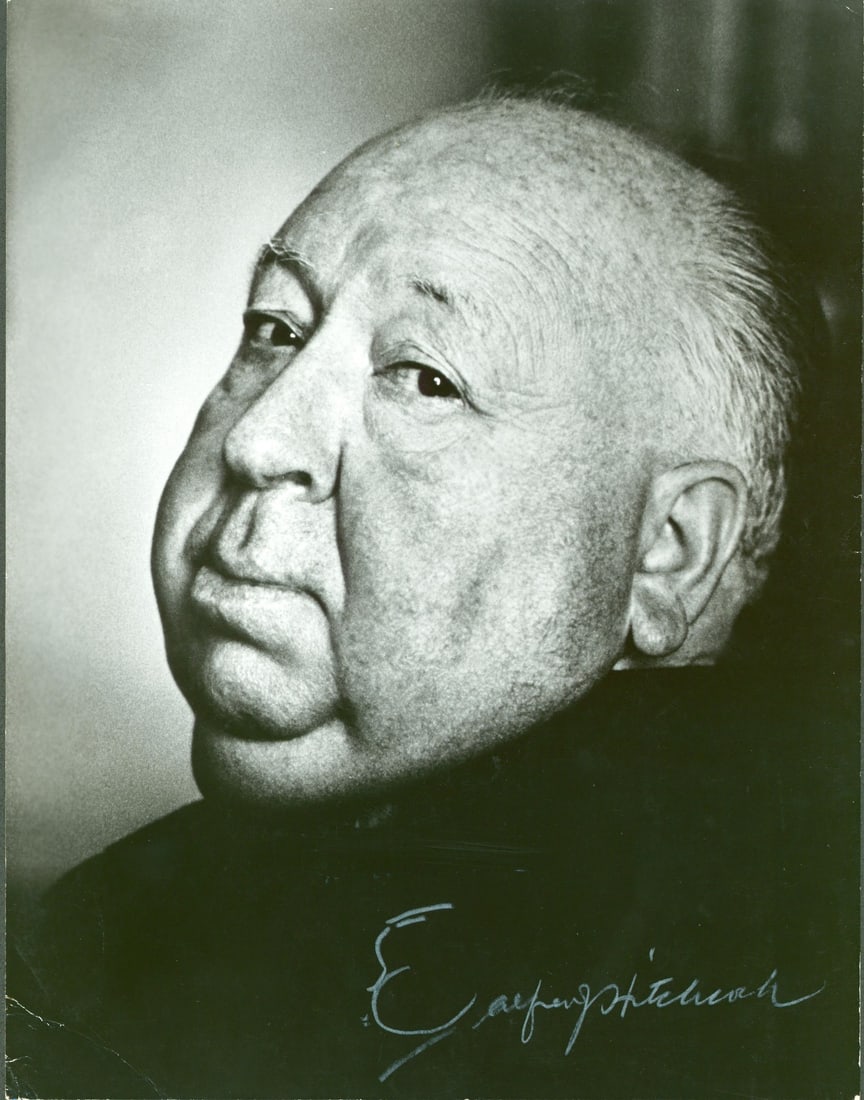 Beckett Authenticated Alfred Hitchcock signed photo with sketch 10x13 (1 of 7)