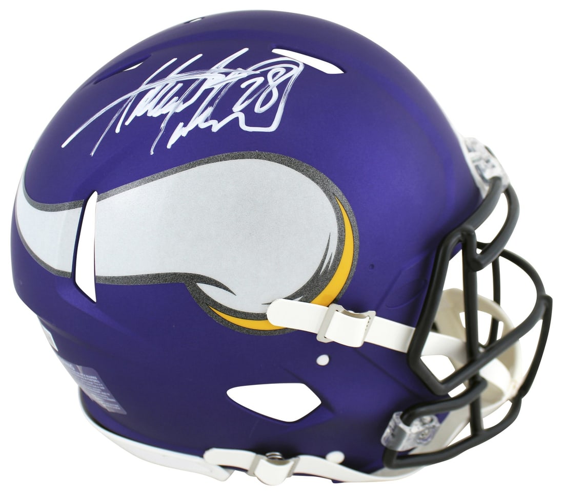Adrian Peterson autographed Vikings full size Speed Proline helmet Beckett witnessed (1 of 7)