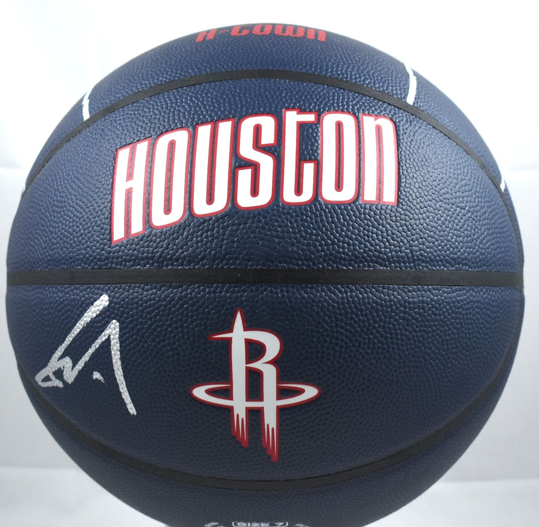 Wilson Houston Rockets City Edition basketball autographed by Yao Ming Beckett holo (1 of 3)