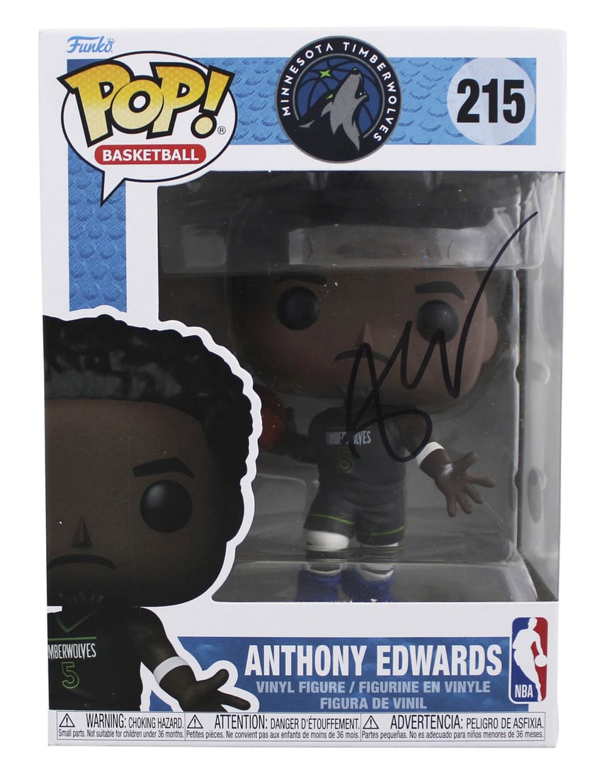 Anthony Edwards autographed Funko Pop #215 JSA certified Timberwolves (1 of 7)