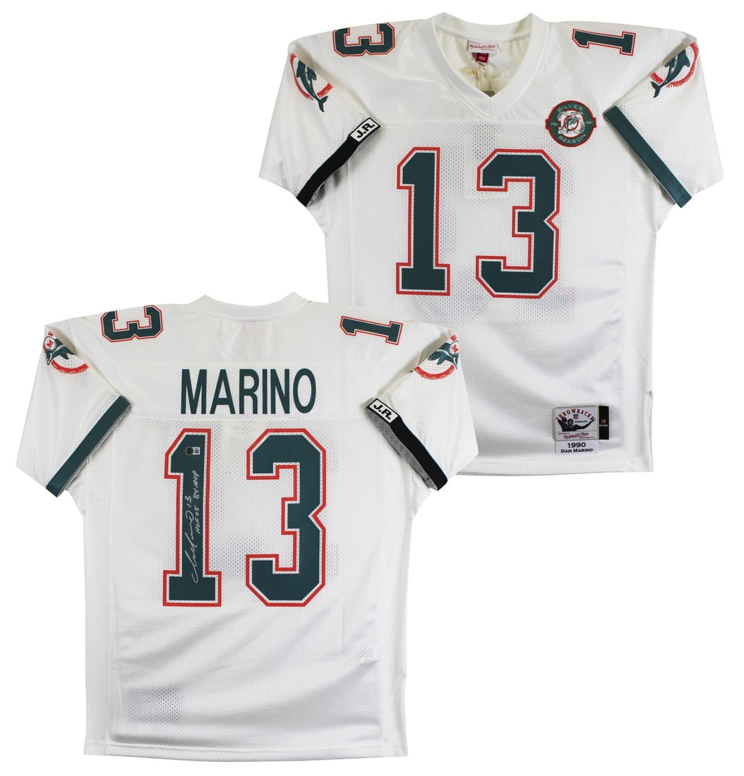 Dan Marino signed Miami Dolphins 1990 throwback jersey Beckett authenticated (1 of 10)