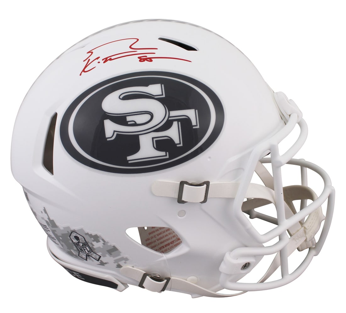 George Kittle Signed 49ers Salute To Service Full Size Helmet BAS Authenticated (1 of 3)