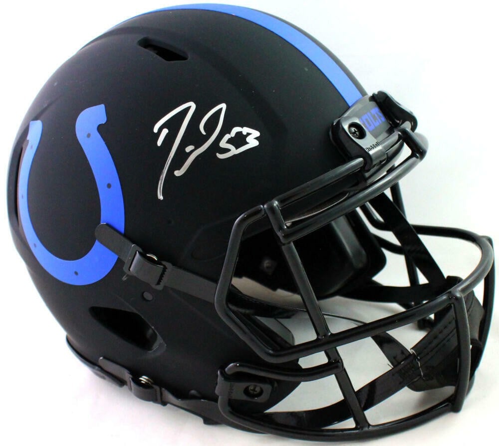 Indianapolis Colts full size Eclipse Speed helmet signed by Darius Leonard (1 of 5)