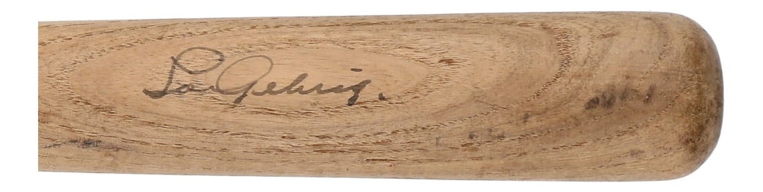 Lou Gehrig Signed Mini Baseball Bat 16in PSA DNA MINT 9 New York Yankees (1 of 8)