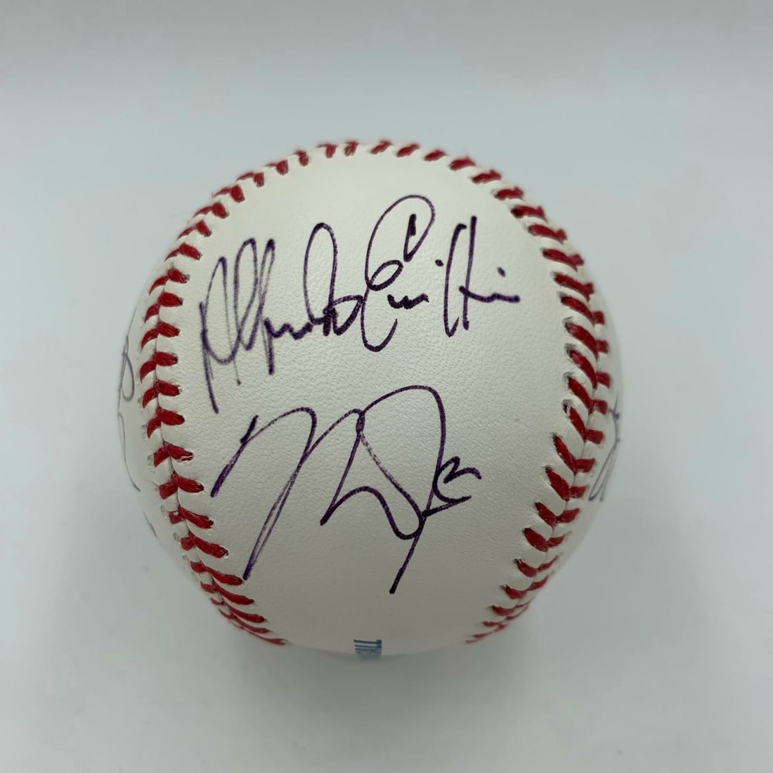 2014 Los Angeles Angels signed MLB baseball Trout Pujols JSA (1 of 9)
