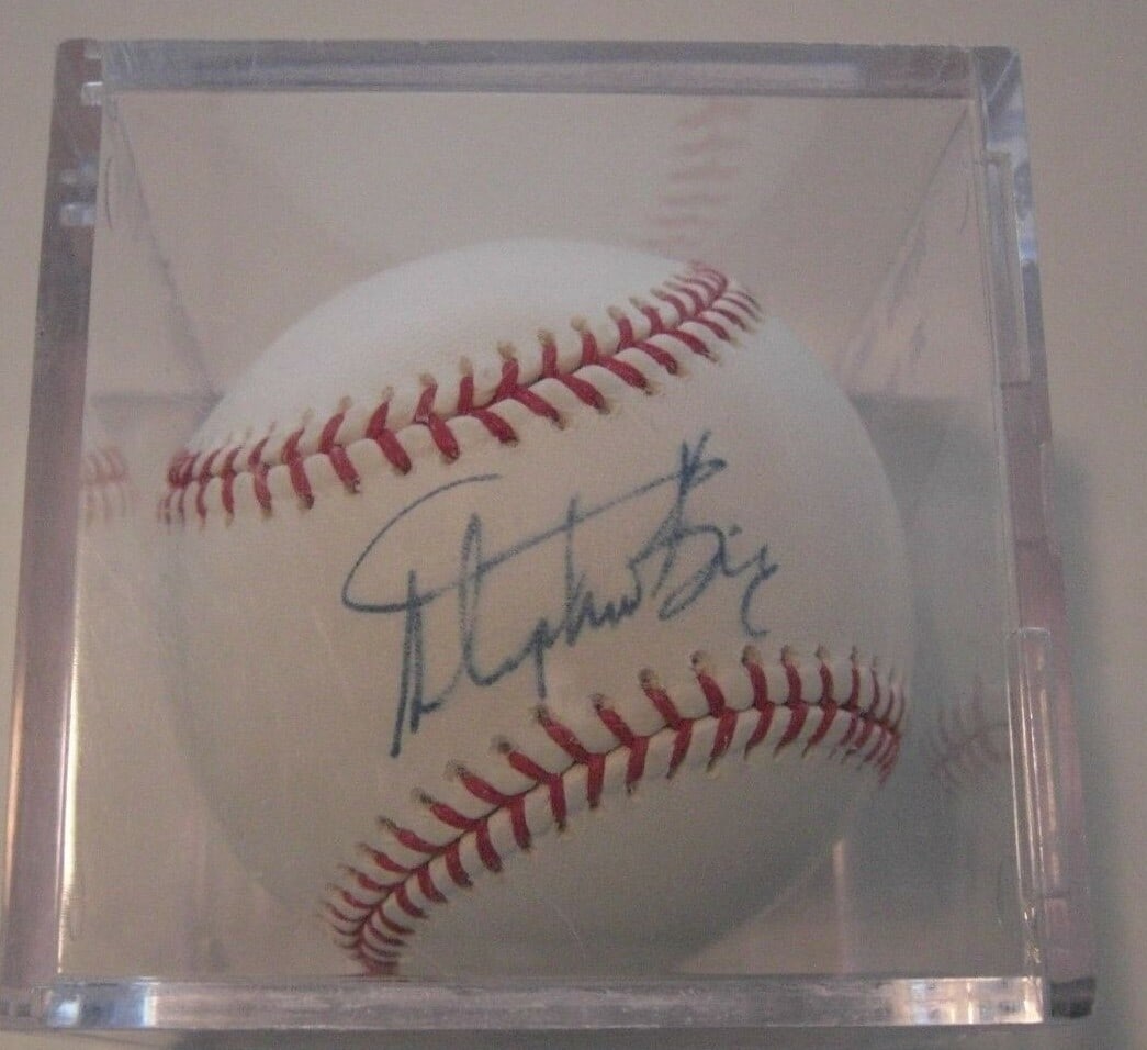 Signed Stephen King Baseball with JSA Full Letter Red Sox Fan (1 of 2)