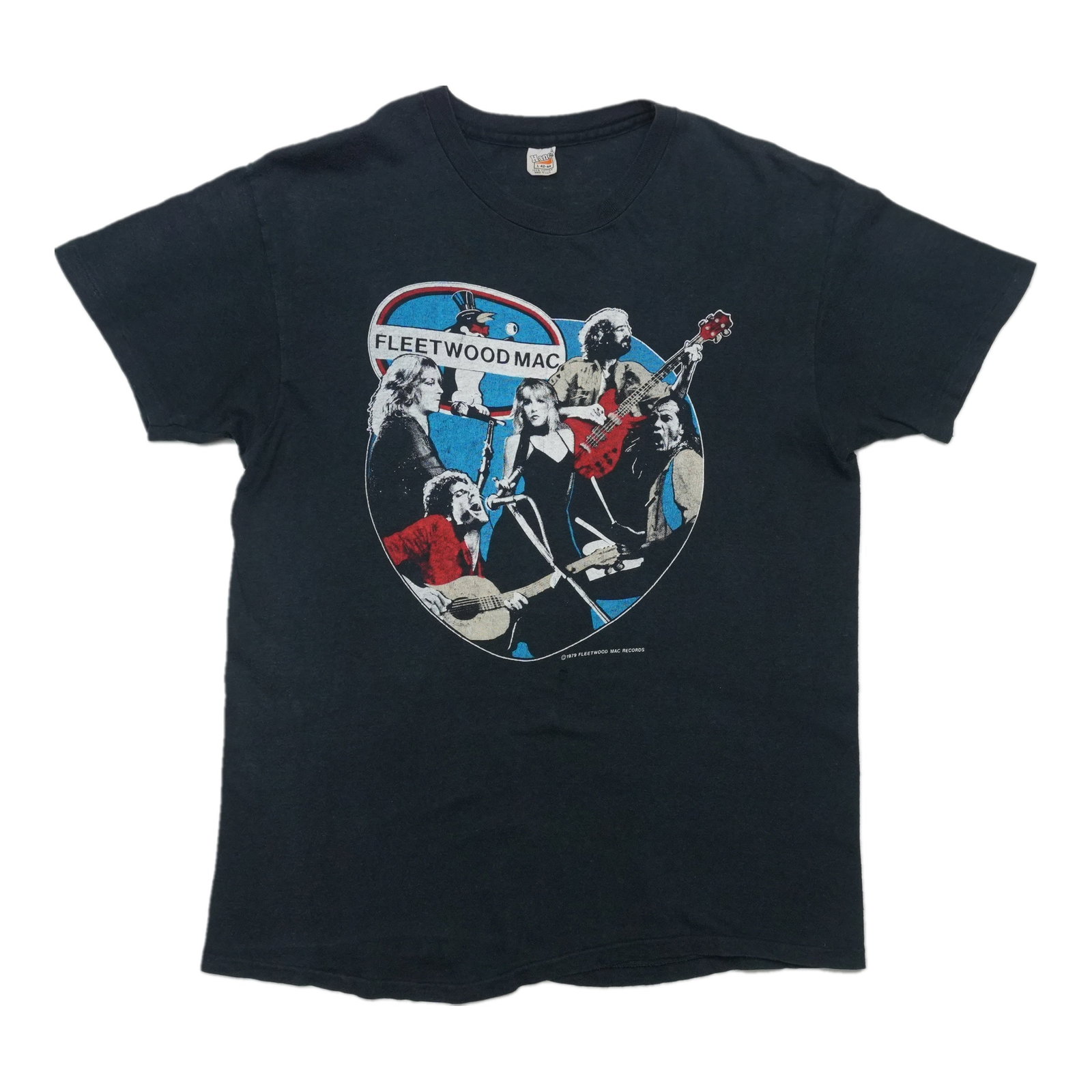 Vintage Fleetwood Mac Tusk concert tee 1979 black cotton: Vintage Fleetwood Mac Tusk concert tee 1979 black cotton This is an original vintage 1979 Fleetwood Mac Tusk Tour shirt featuring both front and back graphics. Made from 100% cotton, the shirt comes i