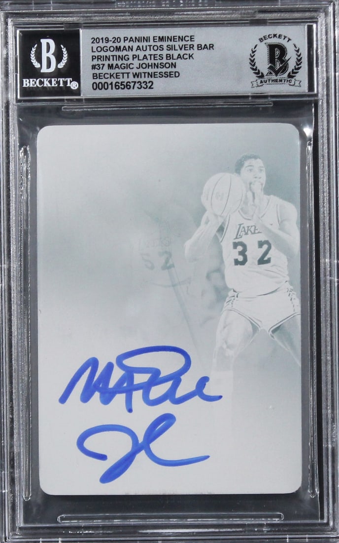 Magic Johnson 2019 Panini Eminence 1-of-1 Autographed Card Beckett 10 Slabbed (1 of 2)