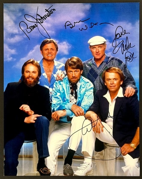 11x14 Photograph Signed by Brian Wilson Mike Love Al Jardine Bruce Johnston PSA DNA (1 of 2)