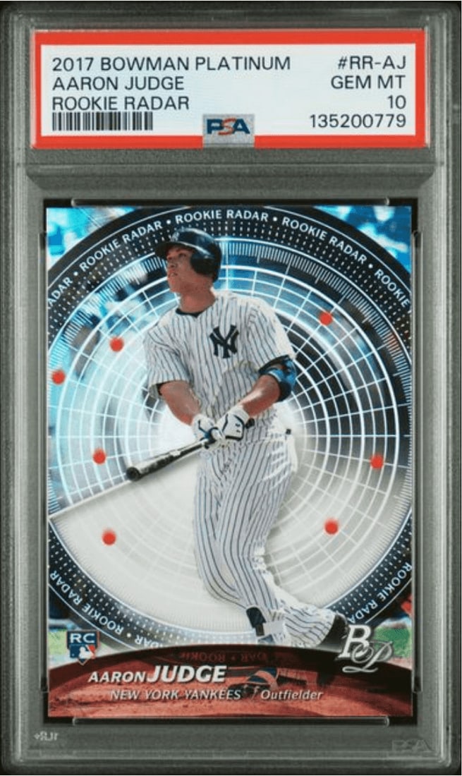 PSA 10 Aaron Judge Rookie Radar 2017 Bowman Platinum Card (1 of 2)