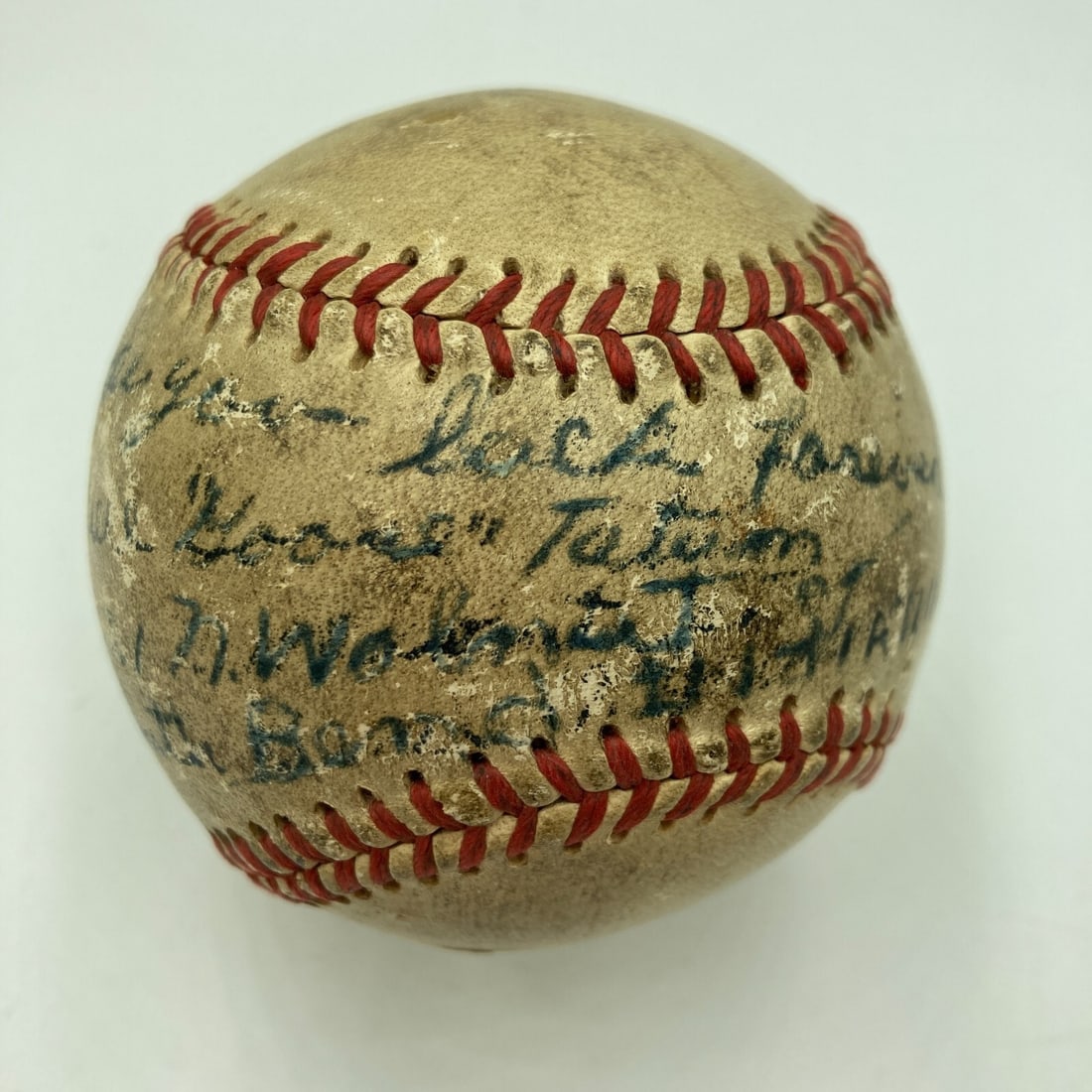 Unique 1940s Goose Tatum Single Signed Baseball JSA COA Harlem Globetrotters (1 of 8)