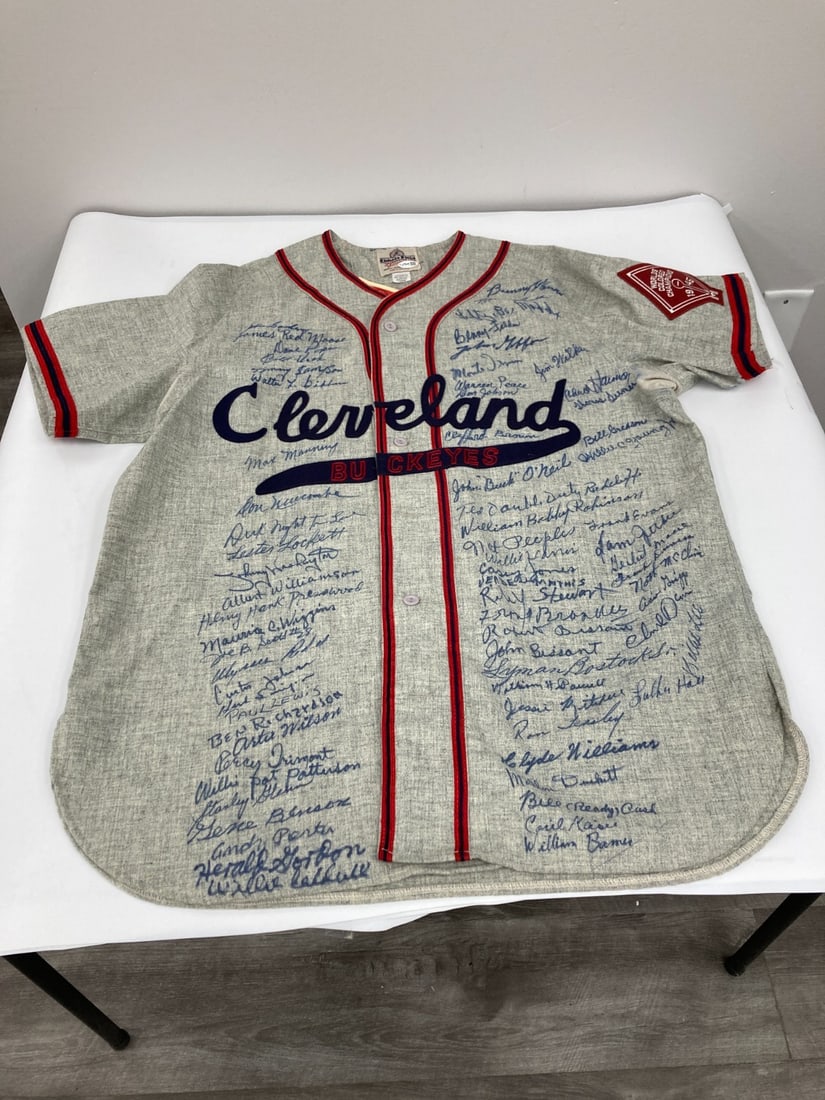 Signed Cleveland Buckeye Negro League Legends Jersey 71 Autographs JSA COA: Signed Cleveland Buckeye Negro League Legends Jersey 71 Autographs JSA COA Cleveland Buckeye Negro League Legends signed baseball jersey with 71 autographs. The jersey is signed and comes with a full