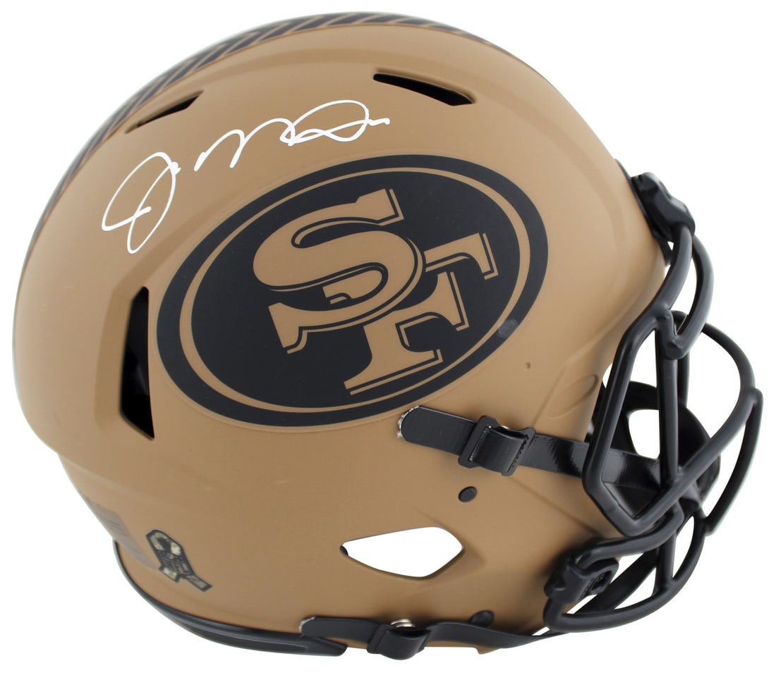 Joe Montana Signed 2023 STS II Full Size Speed Proline Helmet Authentic Fanatics: Joe Montana Signed 2023 STS II Full Size Speed Proline Helmet Authentic Fanatics Celebrate the legacy of Joe Montana with this authentic 2023 Salute To Service II Riddell Full Size Speed Proline Helme