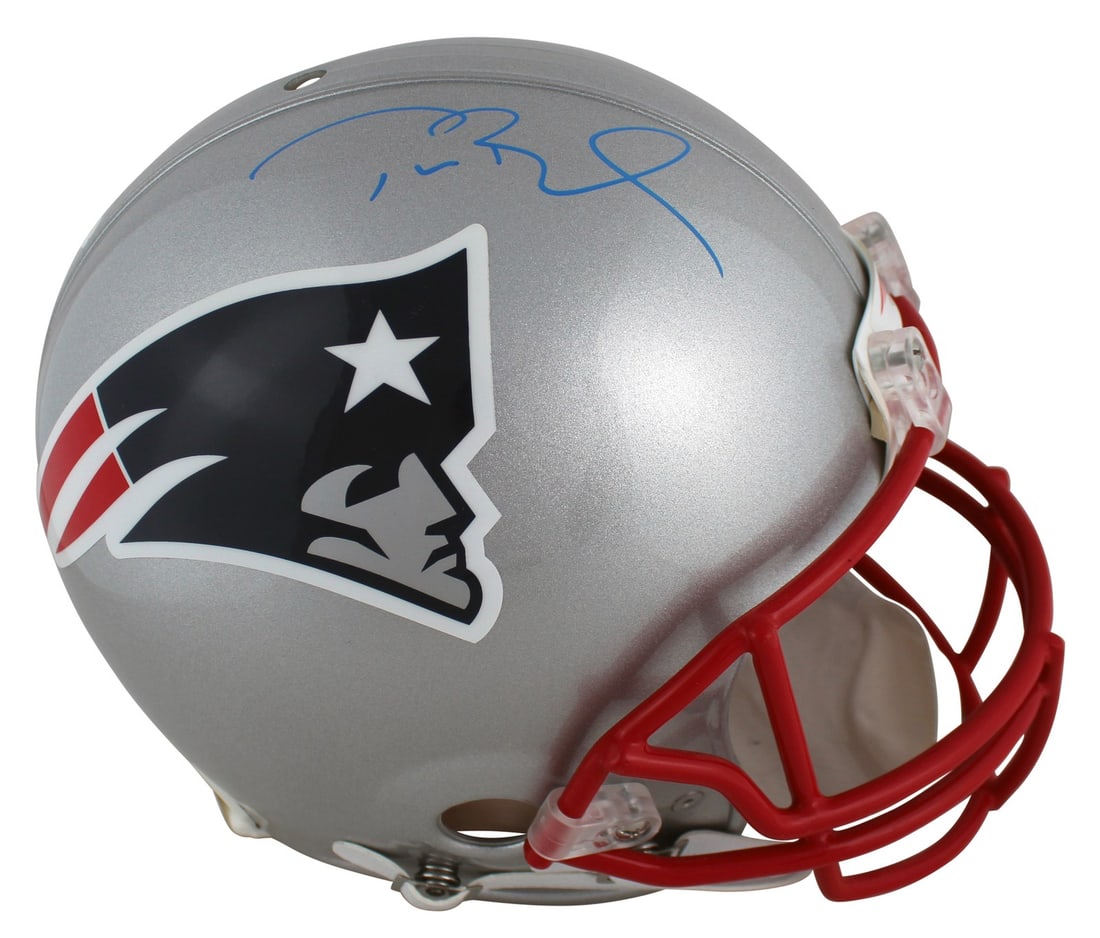 Tom Brady signed full size Patriots Proline helmet Tri Star COA: Tom Brady signed full size Patriots Proline helmet Tri Star COA This authentic full-size Proline helmet has been personally signed by Tom Brady of the New England Patriots. The helmet comes with a Cer