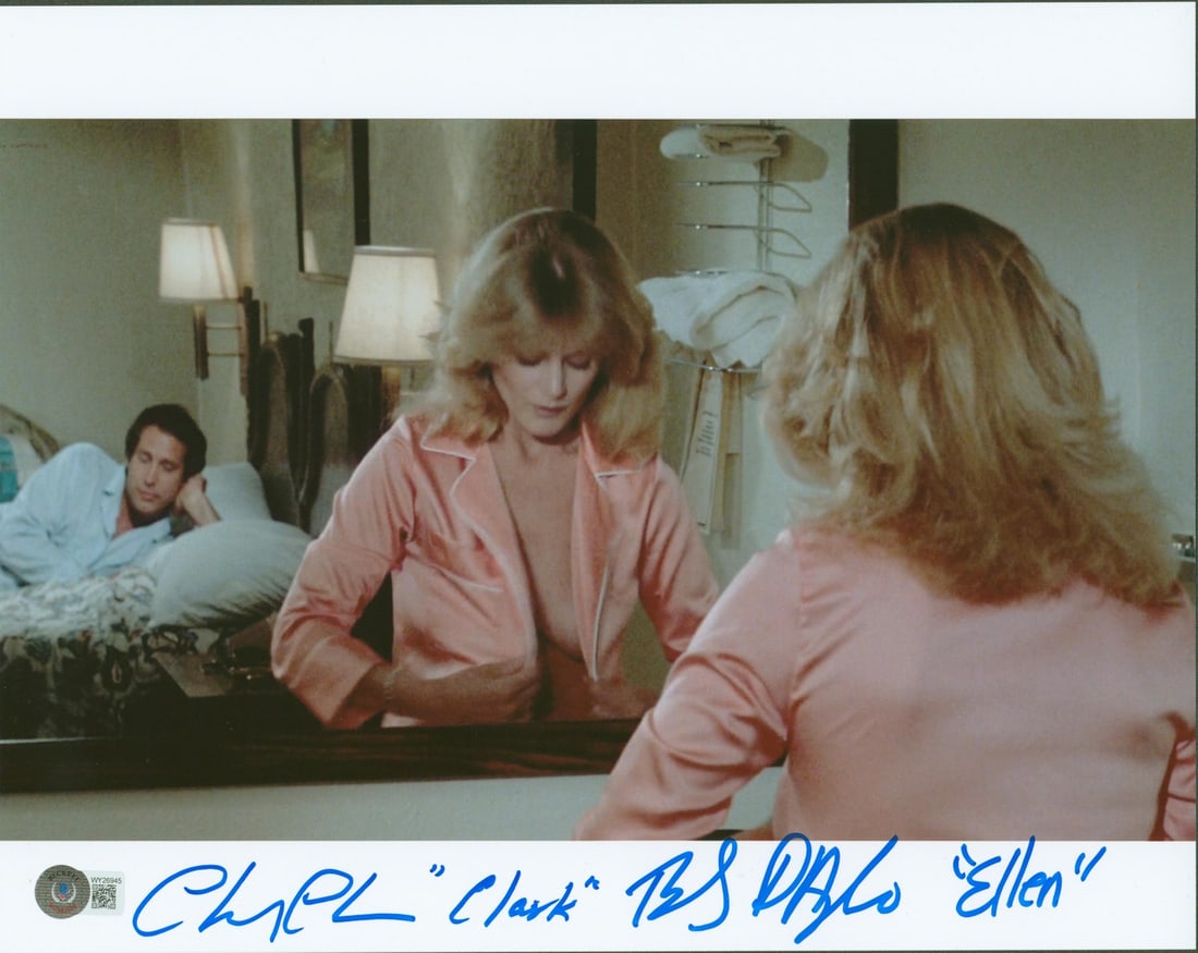 Chevy Chase Beverly D'Angelo Signed 11x14 Photo National Lampoon BAS Witnessed (1 of 3)