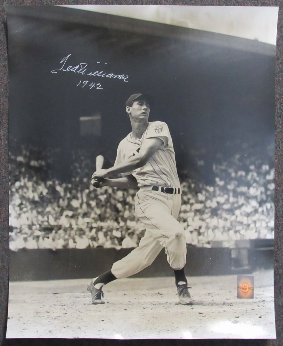 Ted Williams Autographed 16x20 Red Sox Photo With Green Diamond Hologram (1 of 5)