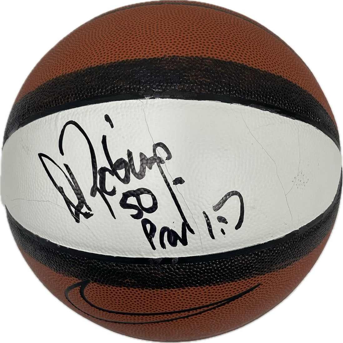 PSA DNA authenticated David Robinson signed Nike basketball Spurs: PSA DNA authenticated David Robinson signed Nike basketball Spurs This Nike basketball features the autograph of David Robinson and has been authenticated by PSA/DNA. It is a collectible item associat