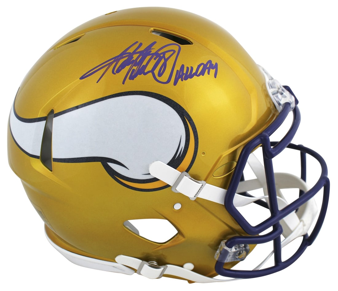 Adrian Peterson autographed Vikings Flash Speed Proline helmet Beckett Witnessed (1 of 3)