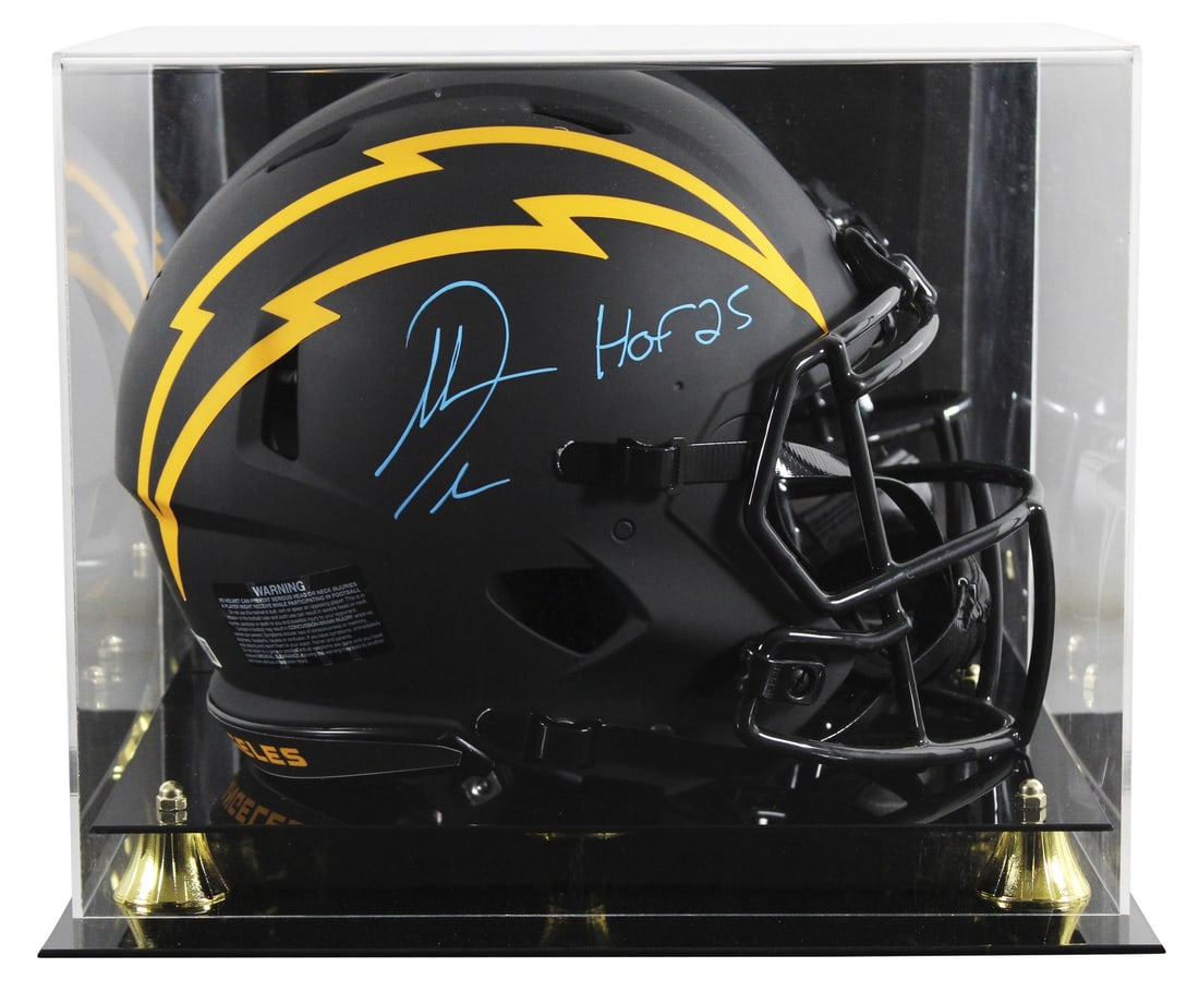 Antonio Gates Signed Chargers Eclipse Helmet HOF 25 with BAS Authentication: Antonio Gates Signed Chargers Eclipse Helmet HOF 25 with BAS Authentication This authentic Full Size Speed Proline Helmet features a striking Eclipse design and has been personally signed by Antonio G
