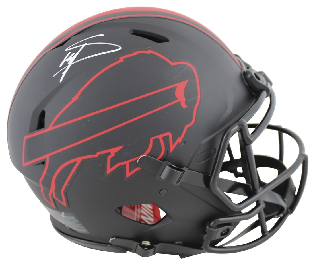 Stefon Diggs Autographed Buffalo Bills Eclipse Speed Proline Helmet Beckett BAS: Stefon Diggs Autographed Buffalo Bills Eclipse Speed Proline Helmet Beckett BAS This Eclipse alternate Riddell Authentic Full Size Speed Proline Helmet features a genuine signature from Stefon Diggs o