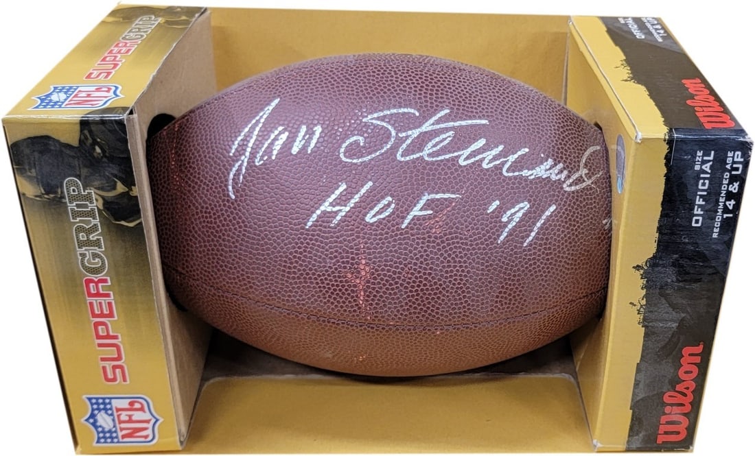 Jan Stenerud Autographed Football HOF 91 Kansas City Chiefs JSA Authenticated (1 of 4)