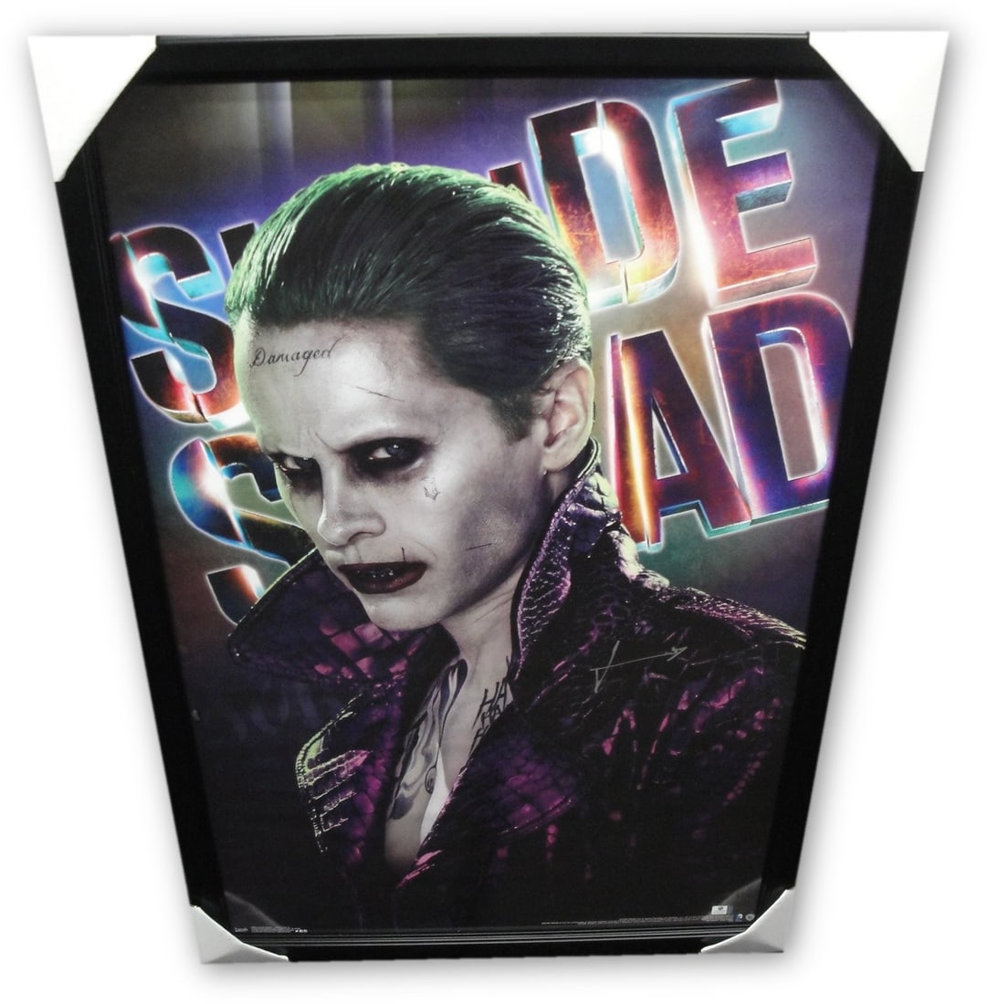 Jared Leto Autographed Suicide Squad Movie Poster Custom Framed GAI Certified (1 of 4)