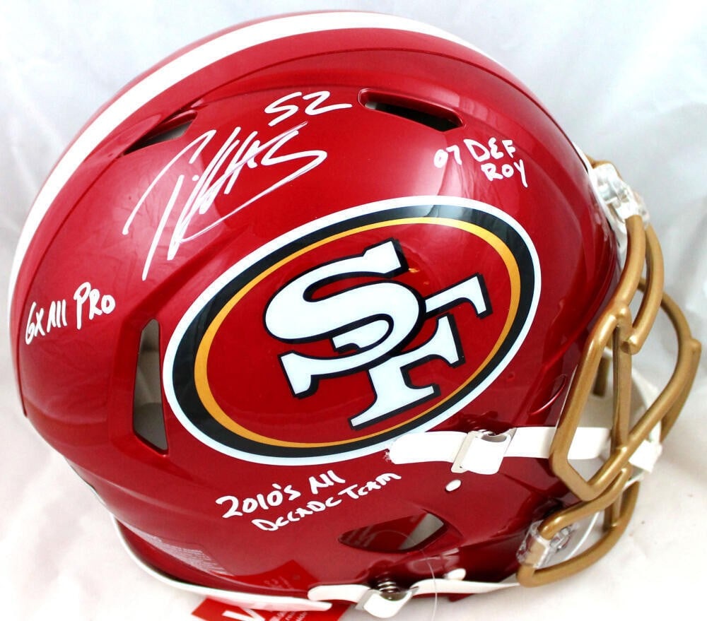 San Francisco 49ers Flash Speed helmet signed by Patrick Willis with 3 inscriptions (1 of 10)
