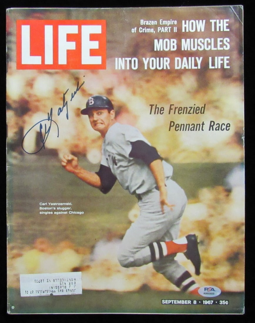 Carl Yastrzemski Signed 1967 LIFE Magazine Red Sox PSA/DNA (1 of 3)