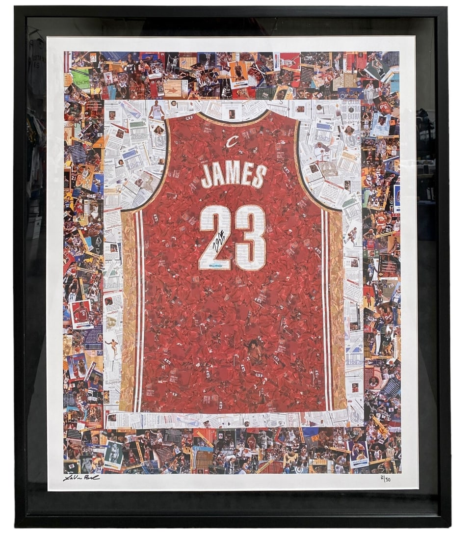 LeBron James autographed Upper Deck photo lithograph display UDA COA (1 of 10)