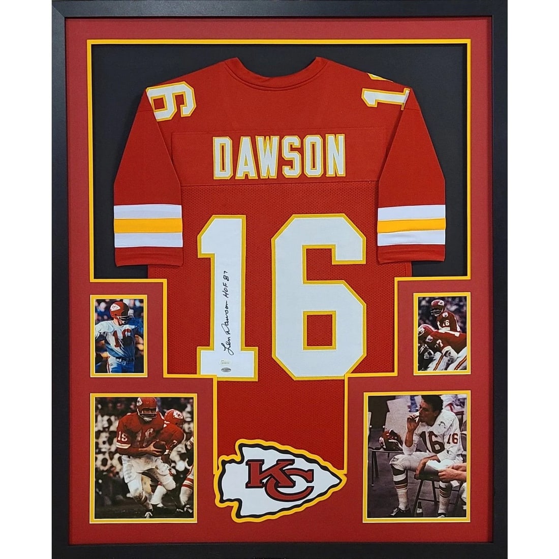 Framed Len Dawson Chiefs Jersey JSA Autograph (1 of 2)