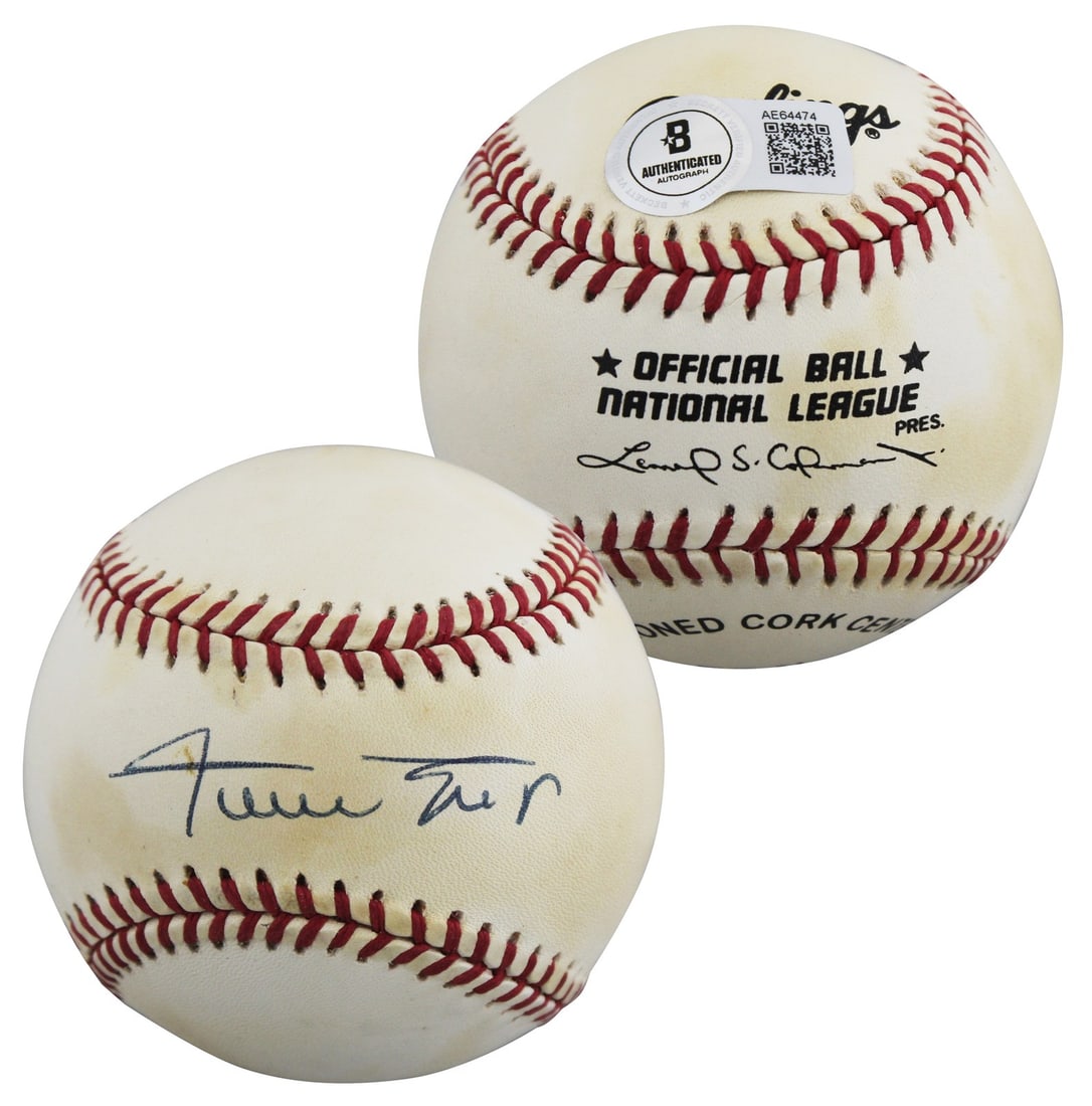 Willie Mays signed Leonard Coleman ONL baseball Beckett authenticated (1 of 8)