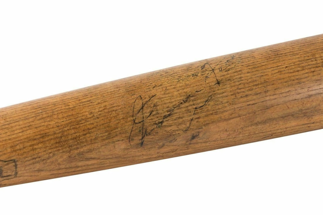 1930s Jimmie Foxx autographed baseball bat JSA COA (1 of 9)