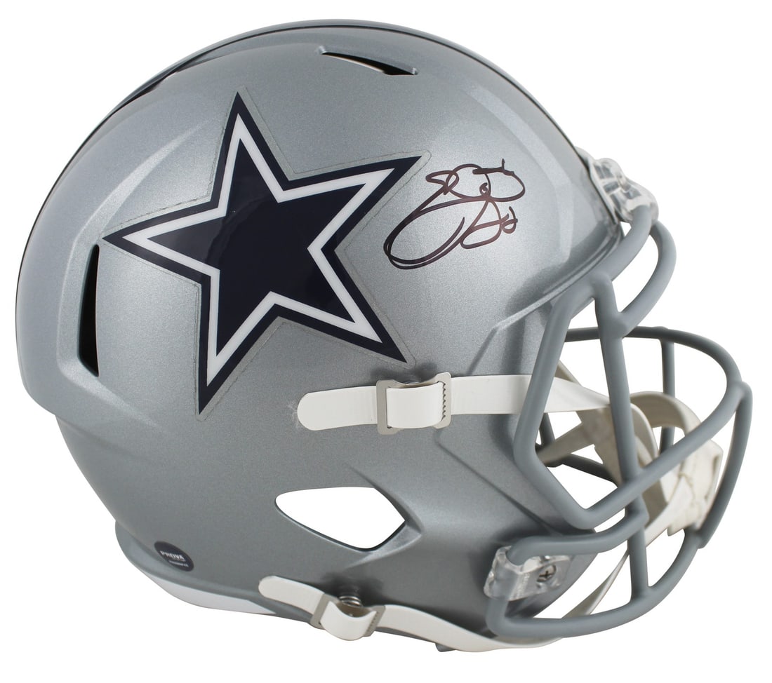 Emmitt Smith Signed Full Size Speed Rep Helmet BAS Authenticated Dallas Cowboys: Emmitt Smith Signed Full Size Speed Rep Helmet BAS Authenticated Dallas Cowboys Celebrate the legacy of Emmitt Smith with this authentic signed full-size Speed Replica helmet from the Dallas Cowboys. 