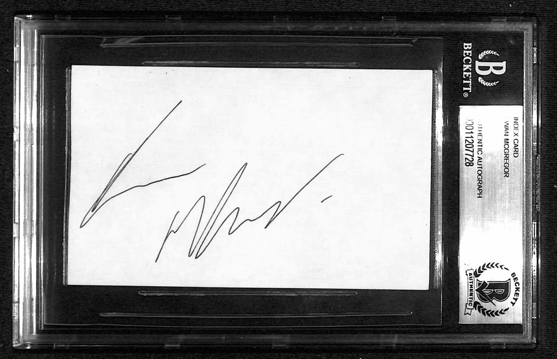 Ewan McGregor Signed Star Wars 3x5 Index Card Beckett Authenticated (1 of 1)