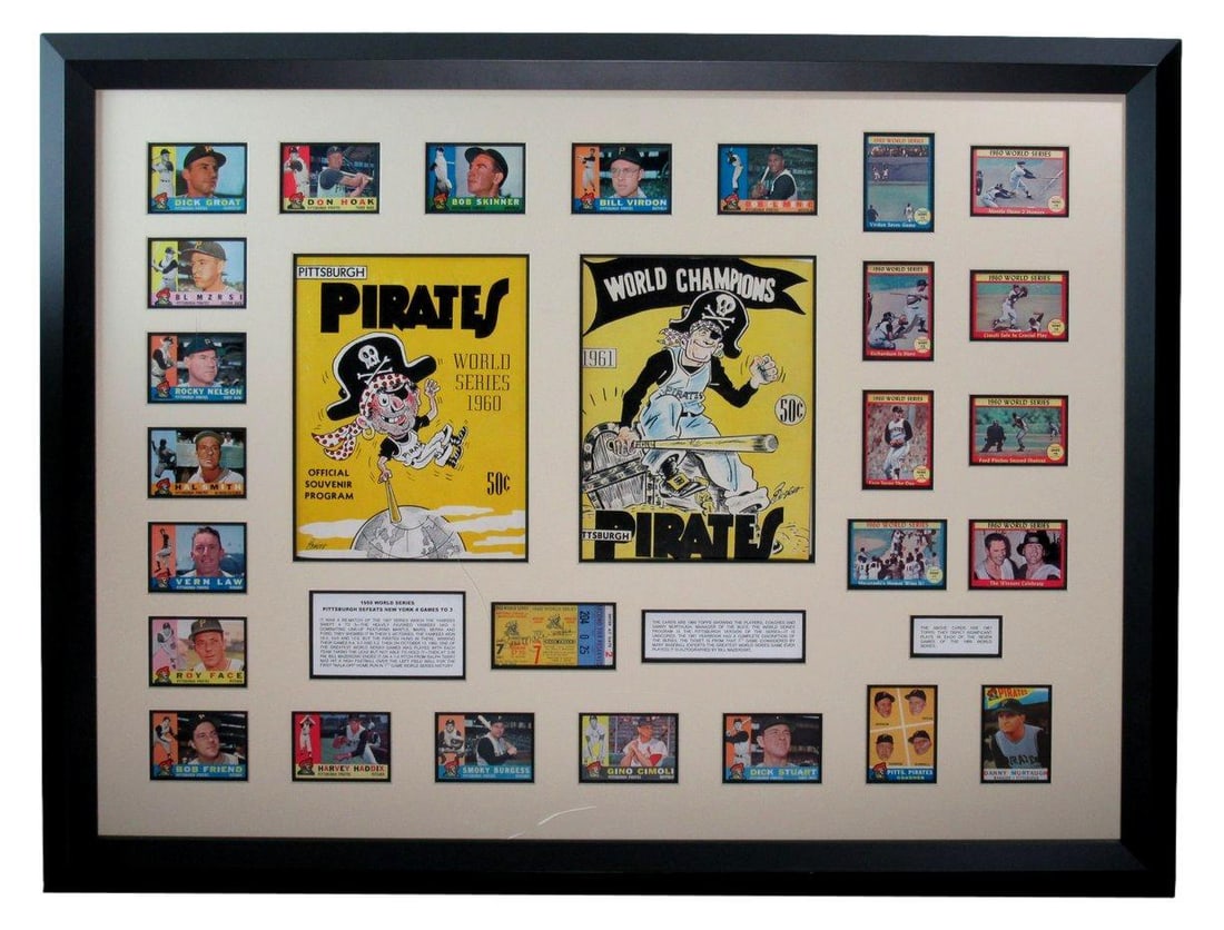 Bill Mazeroski Signed 1960 World Series Ticket Collage Framed MLB Pirates (1 of 3)