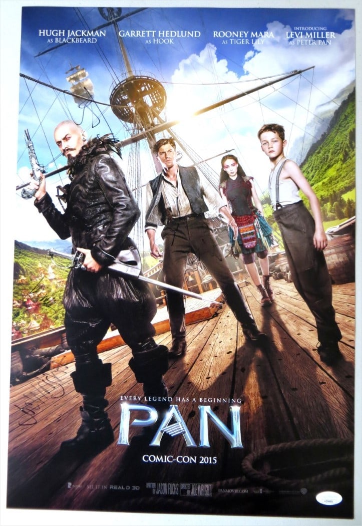 Hugh Jackman Joe Wright Autographed 13.25 x 19.75 Poster JSA Certified: Hugh Jackman Joe Wright Autographed 13.25 x 19.75 Poster JSA Certified This is an original autographed poster featuring signatures from Hugh Jackman and Joe Wright. The poster measures approximately 1