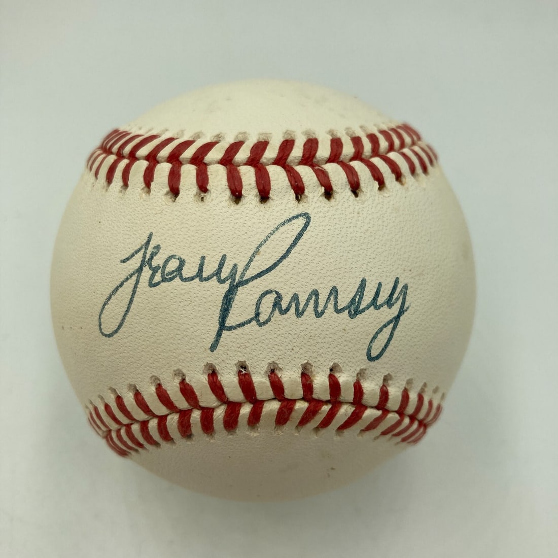 Frank Ramsey autographed American League ball JSA COA Boston Celtics HOF: Frank Ramsey autographed American League ball JSA COA Boston Celtics HOF This is an original American League baseball signed by Frank Ramsey, a Hall of Famer associated with the Boston Celtics. The au