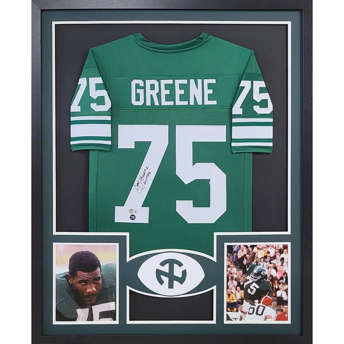 Joe Greene Signed Framed Jersey Beckett Authenticated Steelers (1 of 2)