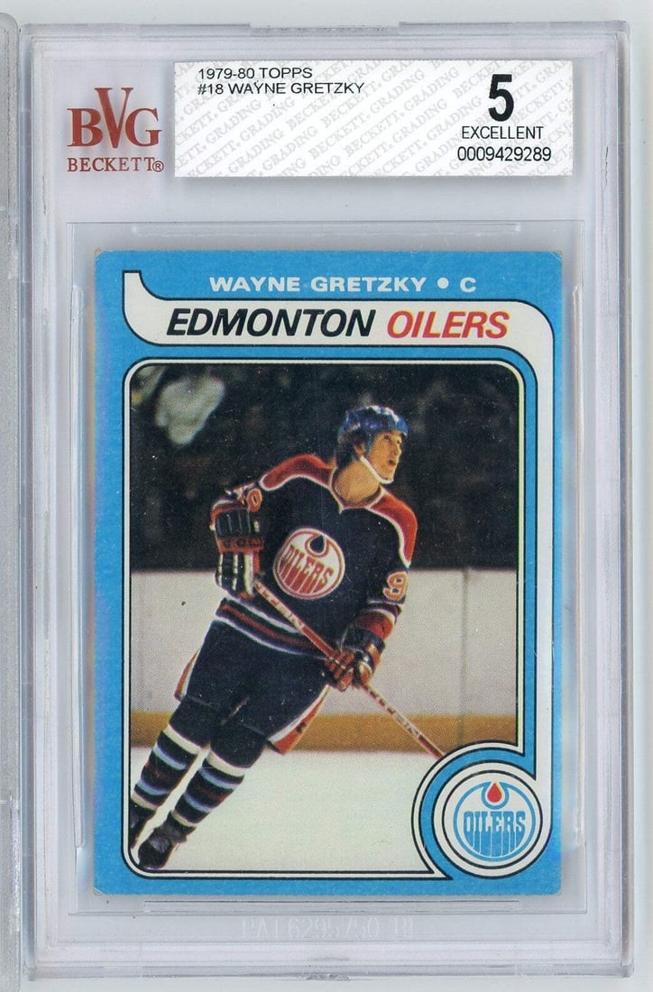 Wayne Gretzky 1979 Topps Rookie Card BGS 5 Edmonton Oilers NHL (1 of 2)