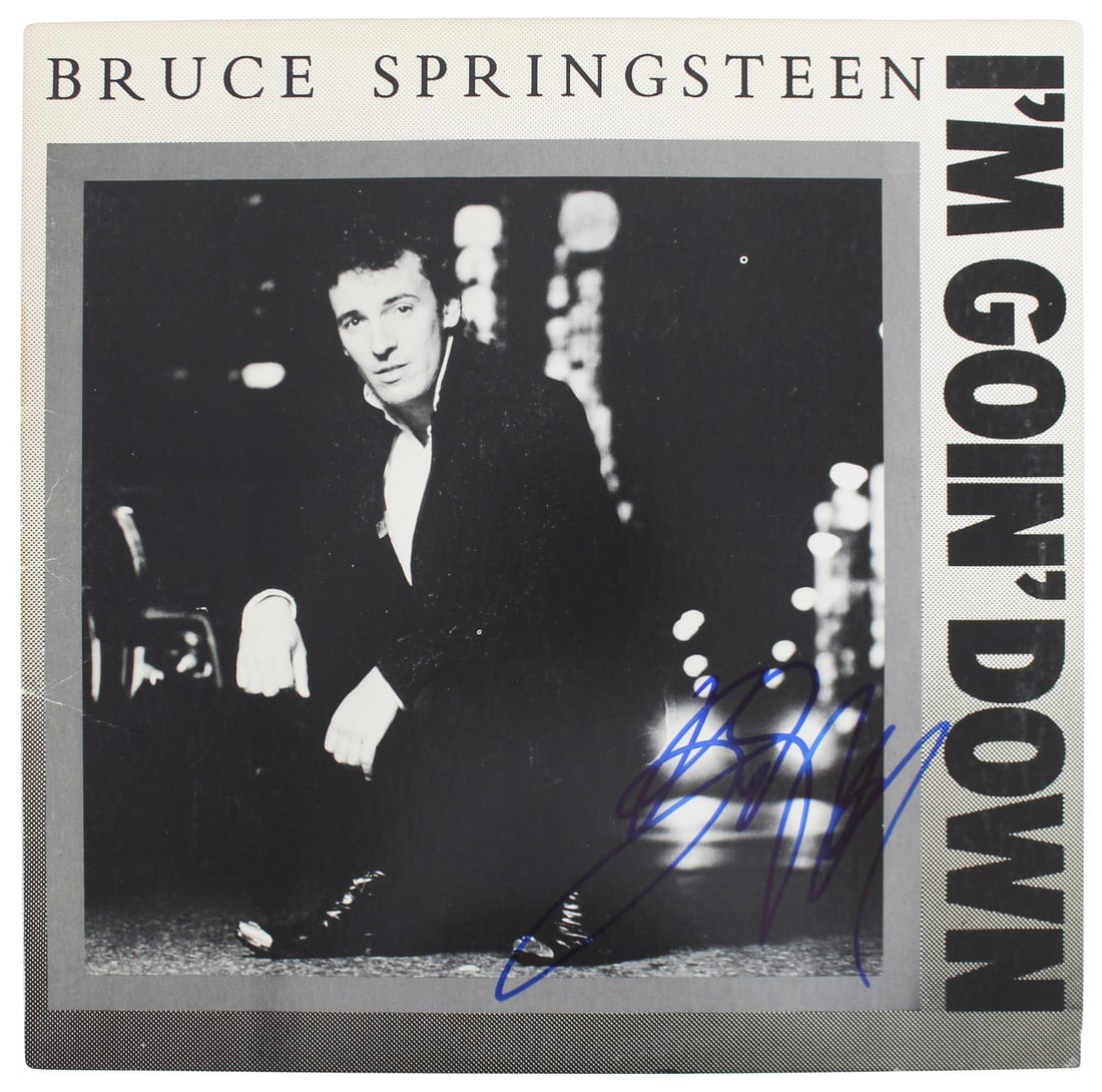 Bruce Springsteen Signed I'm Going Down Album Cover Gem Mint 10 Beckett Authenticated: Bruce Springsteen Signed I'm Going Down Album Cover Gem Mint 10 Beckett Authenticated This is an original autographed album cover of Bruce Springsteen's "I'm Going Down," graded Gem Mint 10. The album