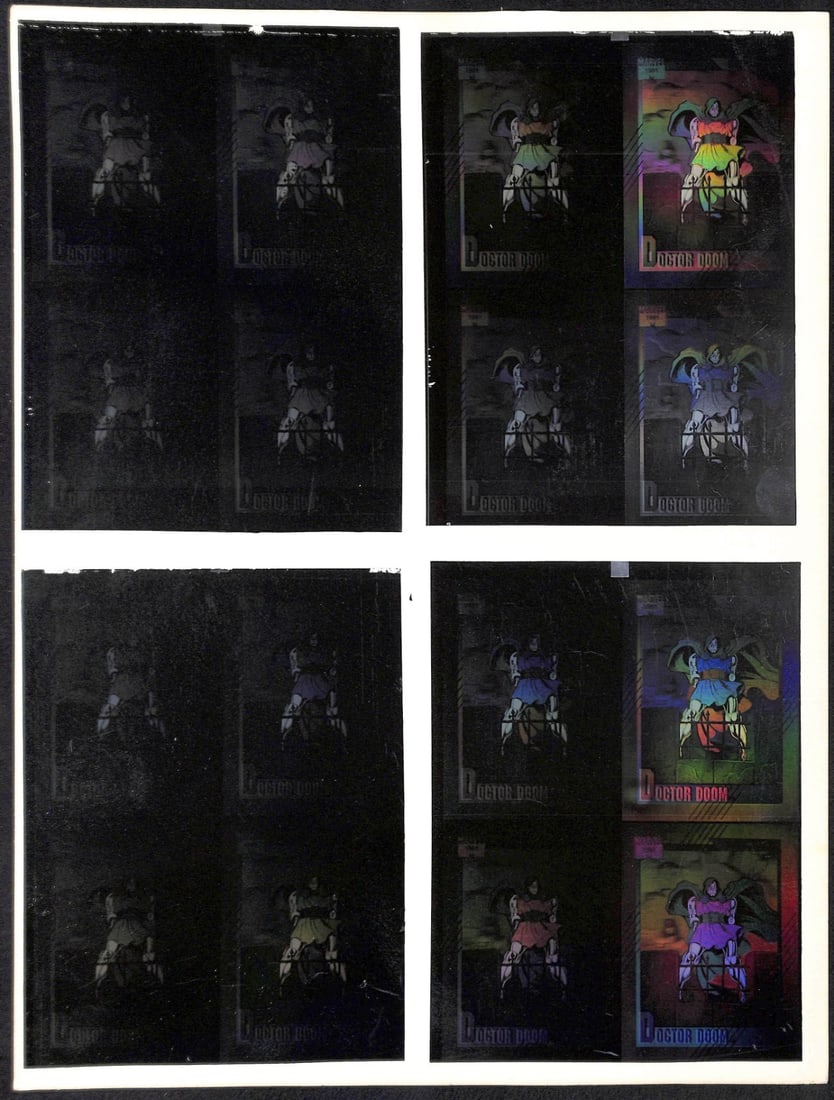 Marvel 1991 Dr. Doom Series II Hologram Uncut Sheet by Impel (1 of 3)